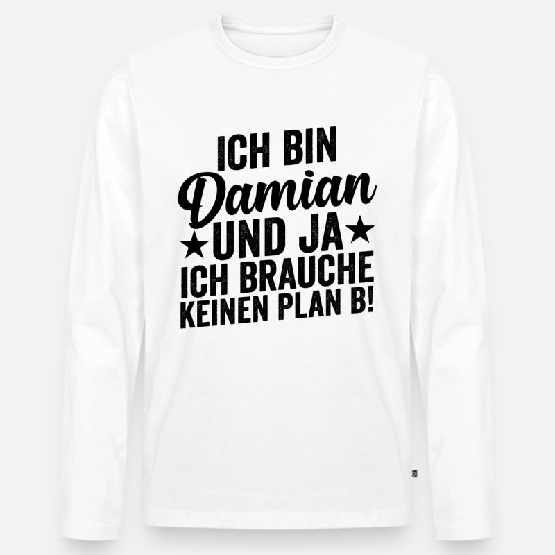 Vorname Damian - Männer Premium Bio Langarmshirt - undefined