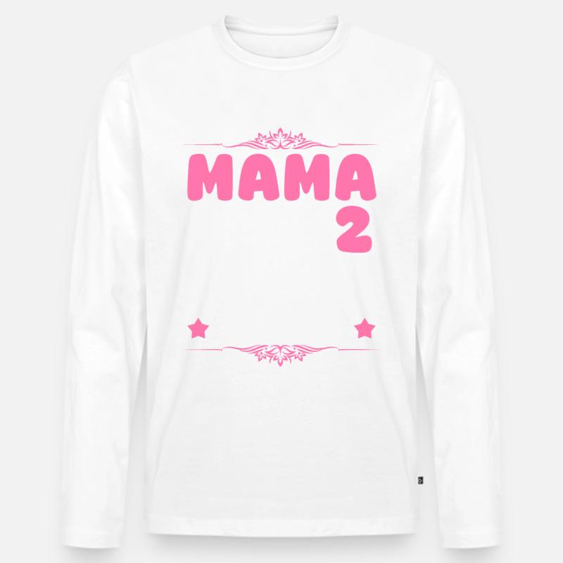 Mama Von 2 Kindern - Männer Premium Bio Langarmshirt - undefined