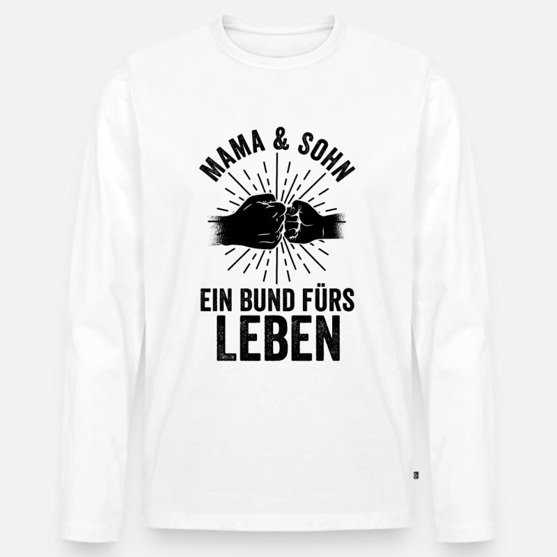 Mutter Mama Und Sohn - Männer Premium Bio Langarmshirt - undefined
