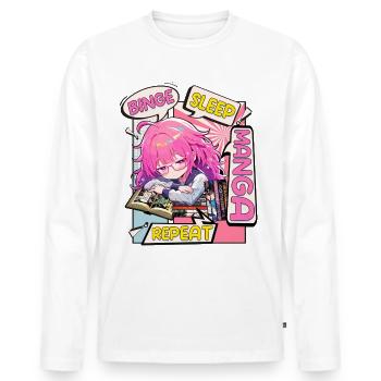 Manga Books Manga Lovers - Men's Premium Organic Long Sleeve Shirt - white - Front - Nico (187cm)