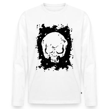 2reborn Head Totenkopf Horror Angst Tot Died - Männer Premium Bio Langarmshirt - Weiß - Vorne - Nico (187cm)