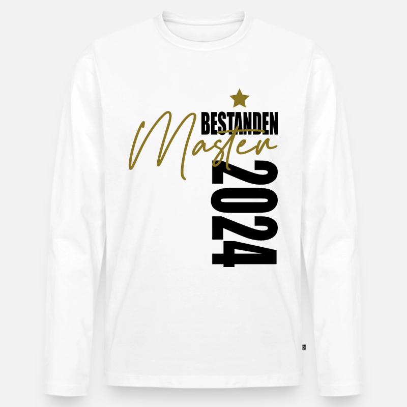 Master 2024 - Männer Premium Bio Langarmshirt - Weiß