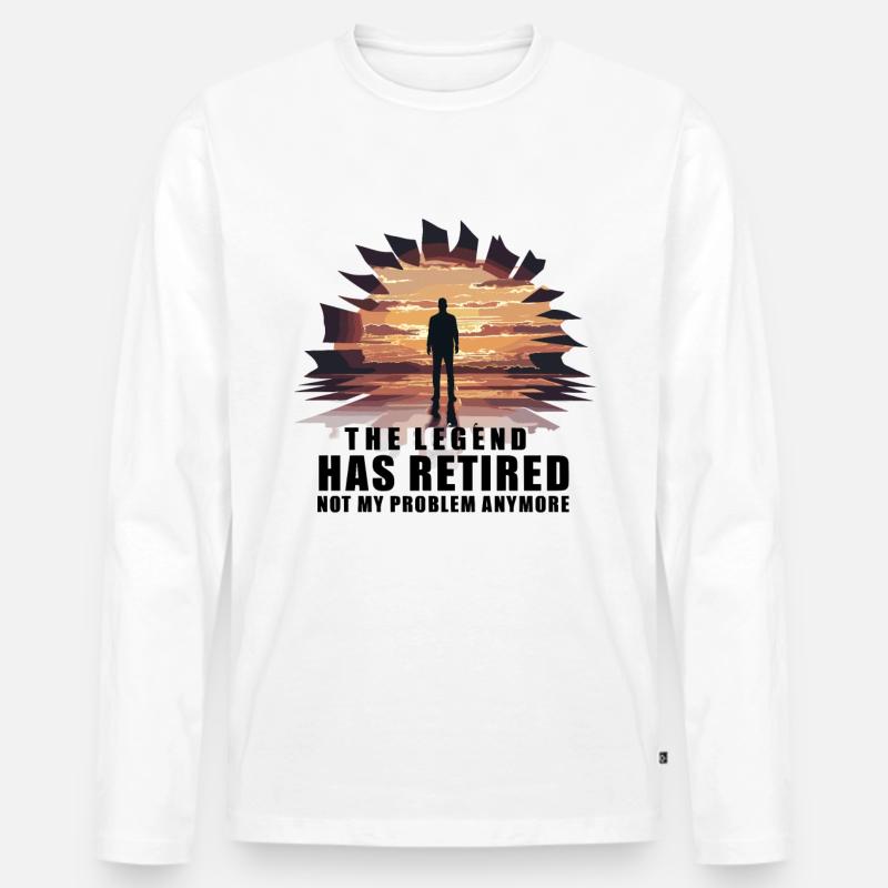 Retired Not My Problem Anymore für einen Camper - Männer Premium Bio Langarmshirt - Weiß