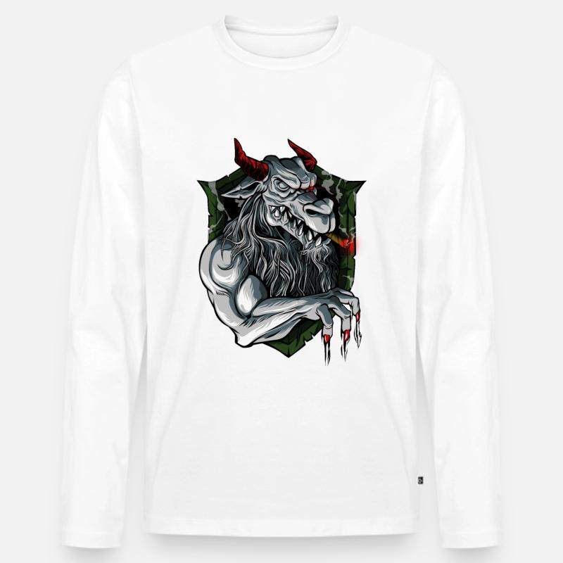 Moderner Steirischer Panther - Männer Premium Bio Langarmshirt - Weiß
