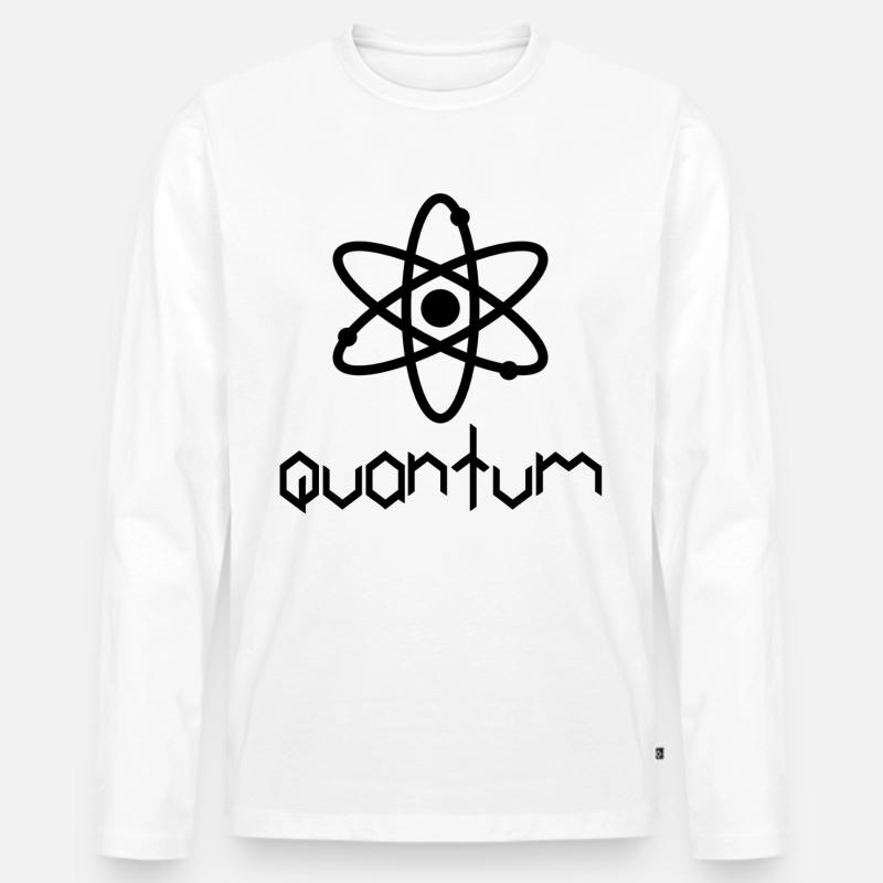 Quantum - Männer Premium Bio Langarmshirt - Weiß