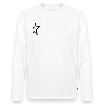 Stern - Männer Premium Bio Langarmshirt - Weiß - Vorne - Nico (187cm)
