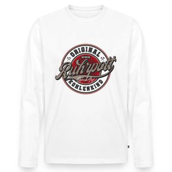 Ruhrpott Ruhrgebiet Emblem - Männer Premium Bio Langarmshirt - Weiß - Vorne - Nico (187cm)