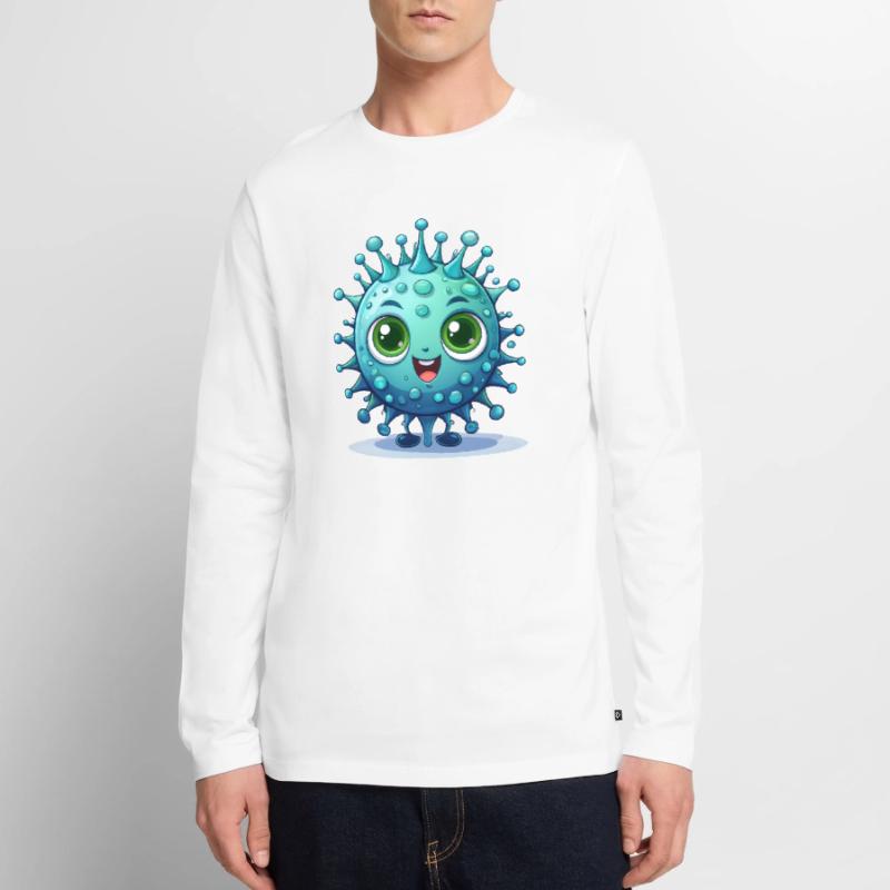 Virus oder Bakterium Männer Premium Bio Langarmshirt