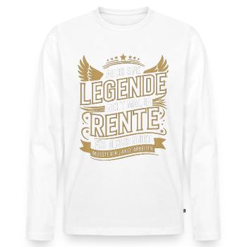 Even a legend retires - Men's Premium Organic Long Sleeve Shirt - white - Front - Nico (187cm)