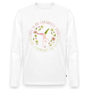 Gymnastique pour un gymnaste - T-shirt manches longues Premium bio Homme - blanc - Devant - Nico (187cm)