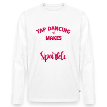 Tap Dance Brings Life to Sparkle Tap Dancers - Men's Premium Organic Long Sleeve Shirt - white - Front - Nico (187cm)
