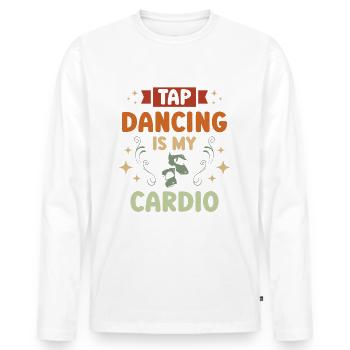 Stepptanz Ist Mein Cardio Stepptänzer Stepptanz - Männer Premium Bio Langarmshirt - Weiß - Vorne - Nico (187cm)