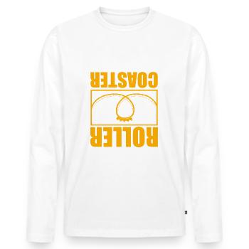 This Is My Roller Coaster Shirt Amusement Park - Men's Premium Organic Long Sleeve Shirt - white - Front - Nico (187cm)