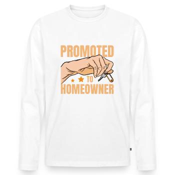 Beförderung Zum Hauseigentümer House Housewarming - Männer Premium Bio Langarmshirt - Weiß - Vorne - Nico (187cm)