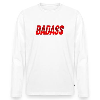 Badass Hausbesitzer Hauseigentümer - Männer Premium Bio Langarmshirt - Weiß - Vorne - Nico (187cm)