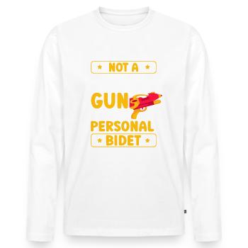 Pas de pistolet pulvérisateur, c’est mon personnel - T-shirt manches longues Premium bio Homme - blanc - Devant - Nico (187cm)
