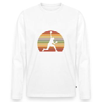 Parce que les autres sports n’ont besoin que d’un seul ballon - T-shirt manches longues Premium bio Homme - blanc - Devant - Nico (187cm)