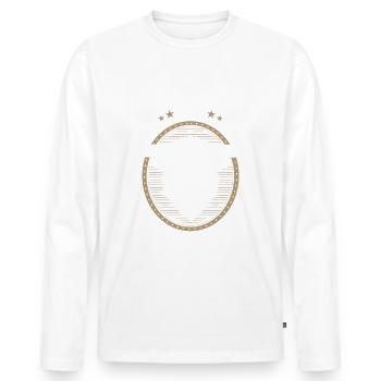 Highland Cow Whisperer Graswelpe Kuhbauer - Männer Premium Bio Langarmshirt - Weiß - Vorne - Nico (187cm)