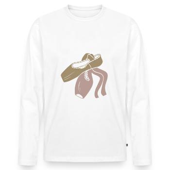 Ballet like a sport only harder - Men's Premium Organic Long Sleeve Shirt - white - Front - Nico (187cm)