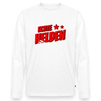 Schlagzeuger Drummer Musiker Schlagzeug für - Männer Premium Bio Langarmshirt - Weiß - Vorne - Nico (187cm)