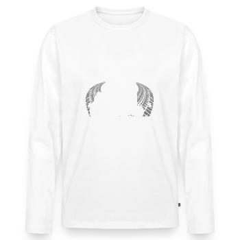Trucker Männer Truck Fernfahrer LKW Fahrer für - Männer Premium Bio Langarmshirt - Weiß - Vorne - Nico (187cm)