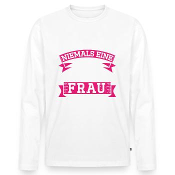Truckerin Frauen Truck Fernfahrer LKW Fahrer für - Männer Premium Bio Langarmshirt - Weiß - Vorne - Nico (187cm)