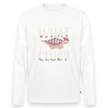 Qu’est-ce que le Club Ankylosaurus Dinosaurs - T-shirt manches longues Premium bio Homme - blanc - Devant - Nico (187cm)