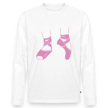 Und 5 6 7 8 Ballettlehrerin Ballerina Classic - Männer Premium Bio Langarmshirt - Weiß - Vorne - Nico (187cm)