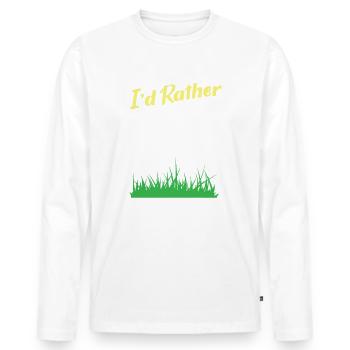 I would rather have a - Men's Premium Organic Long Sleeve Shirt - white - Front - Nico (187cm)