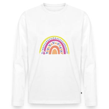 Pädiatrie Crew Arzt Kinderarzt - Männer Premium Bio Langarmshirt - Weiß - Vorne - Nico (187cm)