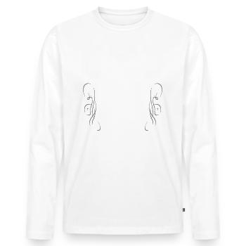 La serrurerie est le bacon des métiers de serrurier - T-shirt manches longues Premium bio Homme - blanc - Devant - Nico (187cm)