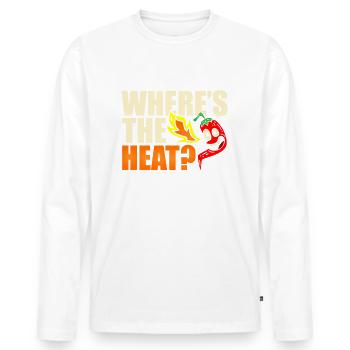 Where is the spicy taste of Chipotle Squad? - Men's Premium Organic Long Sleeve Shirt - white - Front - Nico (187cm)