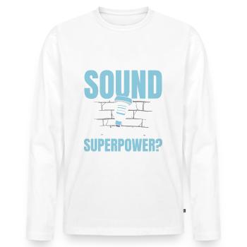 Sonographic Health Professional Ultrasound Hospital - Men's Premium Organic Long Sleeve Shirt - white - Front - Nico (187cm)