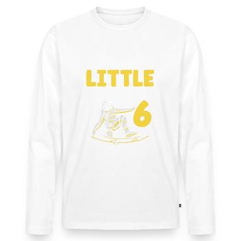 This little astronaut is 6 Planet Happy - Men's Premium Organic Long Sleeve Shirt - white - Front - Nico (187cm)