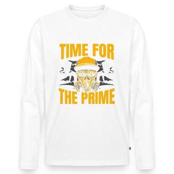 Time for the first-class car painter - Men's Premium Organic Long Sleeve Shirt - white - Front - Nico (187cm)