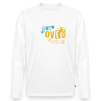 Got Over Spray Auto Body Painter Auto - Men's Premium Organic Long Sleeve Shirt - white - Front - Nico (187cm)