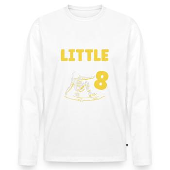 This little astronaut is 8 Planet Happy - Men's Premium Organic Long Sleeve Shirt - white - Front - Nico (187cm)