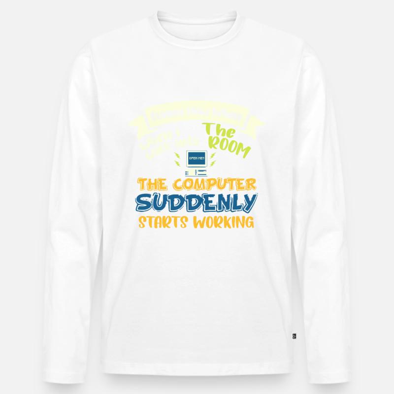 Computerprogrammierer Für Informationstechnologie - Männer Premium Bio Langarmshirt - Weiß
