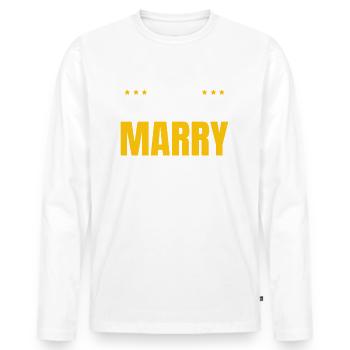 Si vous dites que je n’aime pas faire du shopping - T-shirt manches longues Premium bio Homme - blanc - Devant - Nico (187cm)