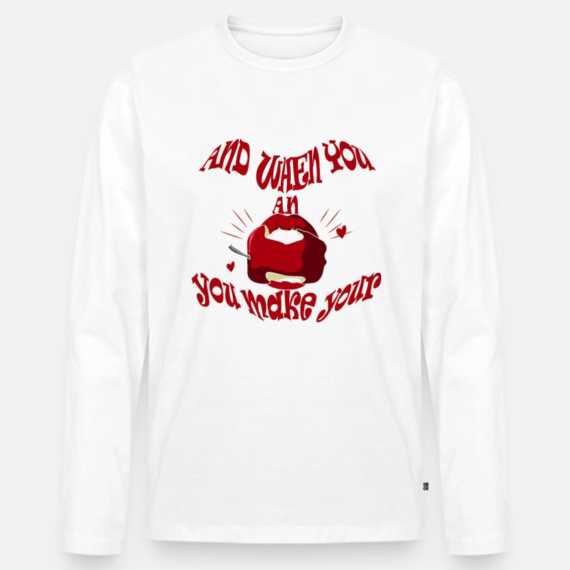 Apfelpflücker Apple Squad Obstliebhaber - Männer Premium Bio Langarmshirt - Weiß