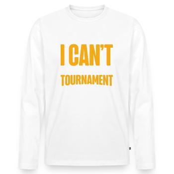 I Can't It's Tournament Season Trading Card Game - Männer Premium Bio Langarmshirt - Weiß - Vorne - Nico (187cm)