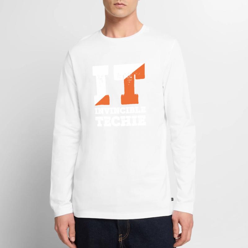 Unbesiegbarer Techie Computerprogrammierer Tech Männer Premium Bio Langarmshirt