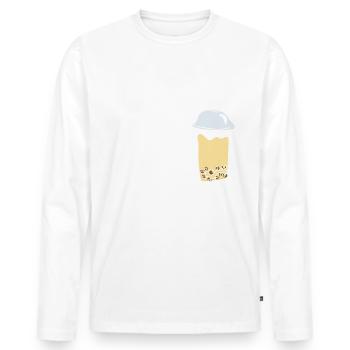 Cold Like My Soul Iced Coffee Lover Caffeine - Men's Premium Organic Long Sleeve Shirt - white - Front - Nico (187cm)