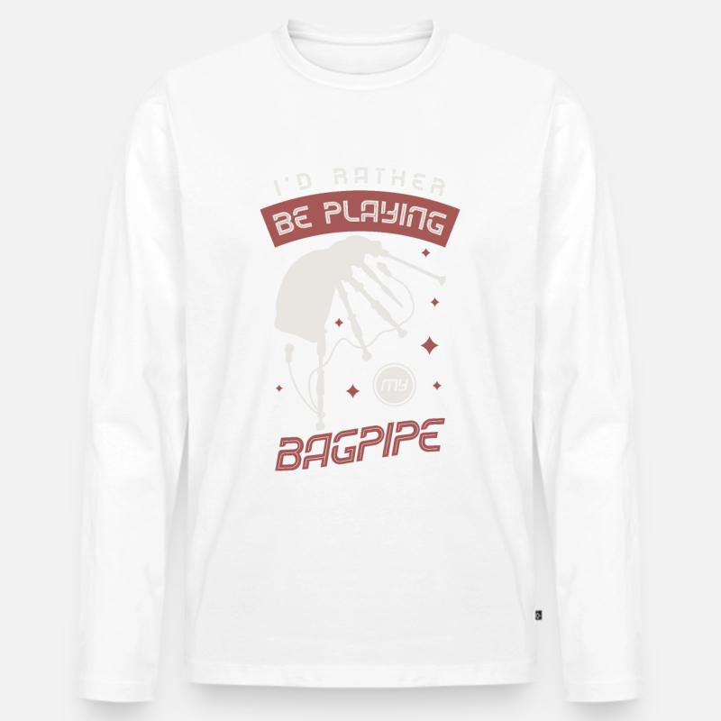 Ich Würde Eher Meinen - Männer Premium Bio Langarmshirt - Weiß