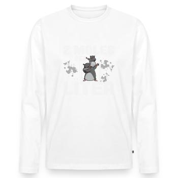 2 Mol Pro Liter Wissenschaftsliebhaber - Männer Premium Bio Langarmshirt - Weiß - Vorne - Nico (187cm)