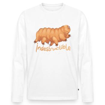 Unzerstörbares - T-shirt manches longues Premium bio Homme - blanc - Devant - Nico (187cm)