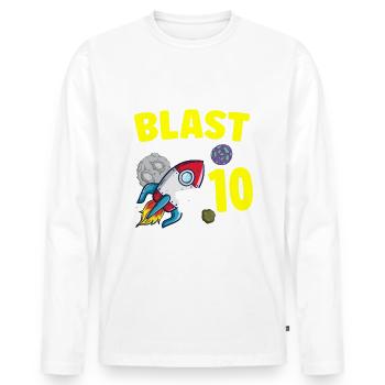 Je suis 10ème scientifique - T-shirt manches longues Premium bio Homme - blanc - Devant - Nico (187cm)