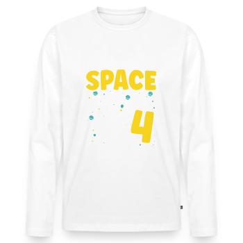 Gib Mir Etwas Platz, Ich Bin 4 Astronaut Happy - Männer Premium Bio Langarmshirt - Weiß - Vorne - Nico (187cm)