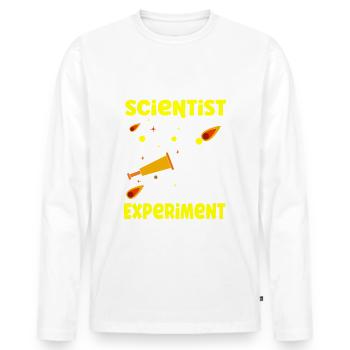 Ce futur scientifique est 4 laissez-vous - T-shirt manches longues Premium bio Homme - blanc - Devant - Nico (187cm)