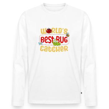 The world's best beetle catcher, insect lover, - Men's Premium Organic Long Sleeve Shirt - white - Front - Nico (187cm)